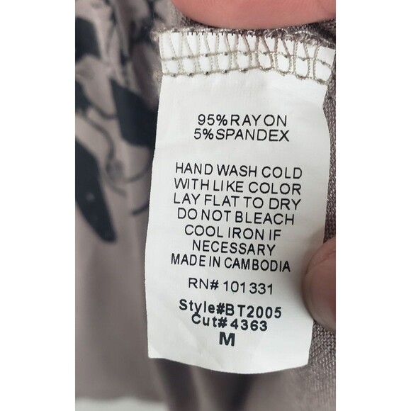 Charlotte Russe Muscle Tank Top M Gray Black Front Lace Up Rose Gothic Grunge - Picture 5 of 5